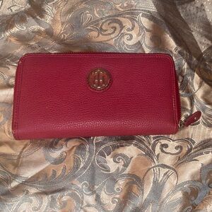 Tommy Hilfiger Red Leather Wallet